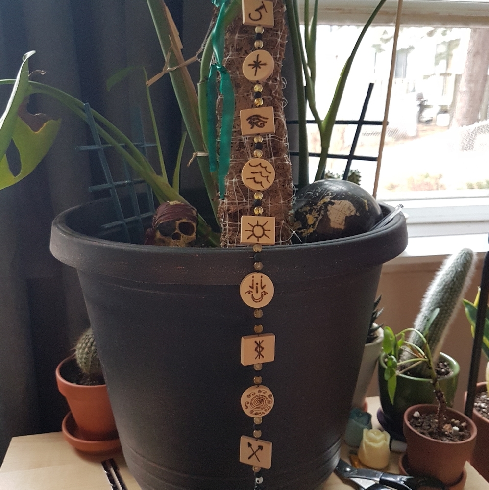 Handmade witches Rune wall hanging